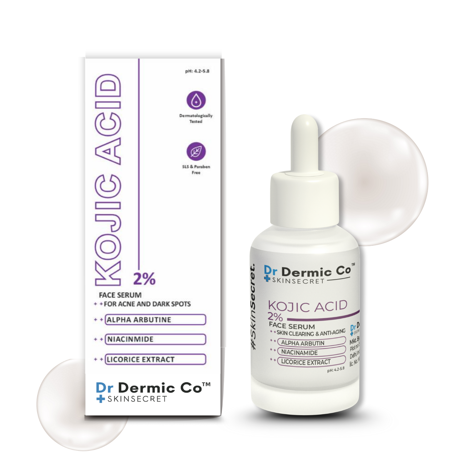 2% Kojic Acid Face Serum with Alpha Arbutin, Niacinamide & Licorice Extract