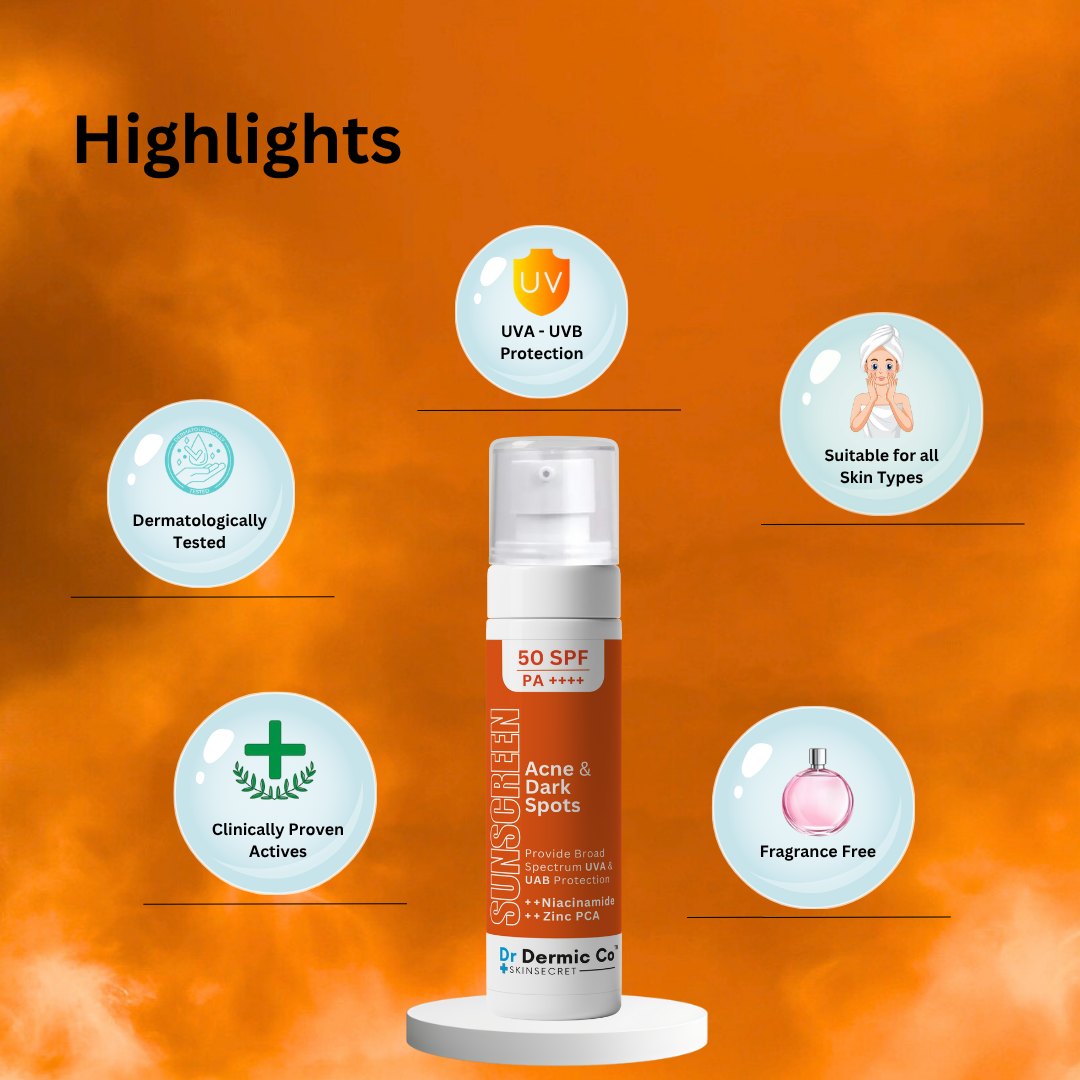 Acne & Dark Spots Sunscreen SPF 50: Clear, Protected, and Radiant Skin - Image 4