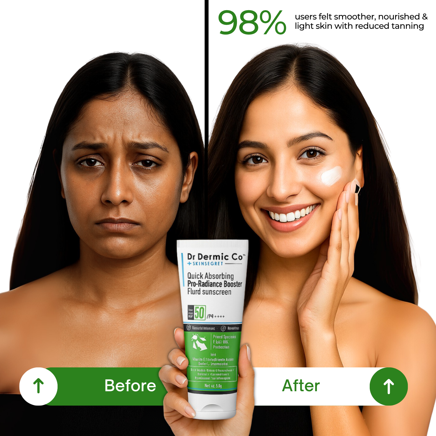 Quick Absorbing| Pro-Radiance Booster| Fluid Sunscreen. - Image 3