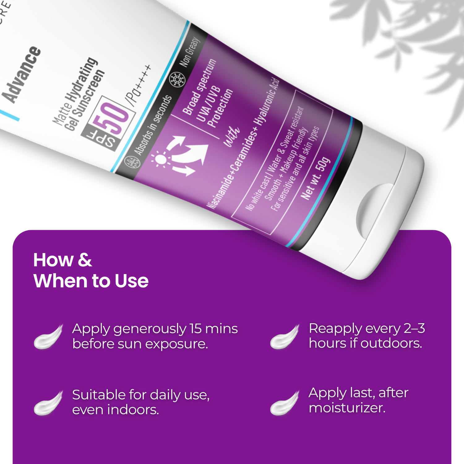 Advanced | Matt Hydrating | Gel Sunscreen - Image 6