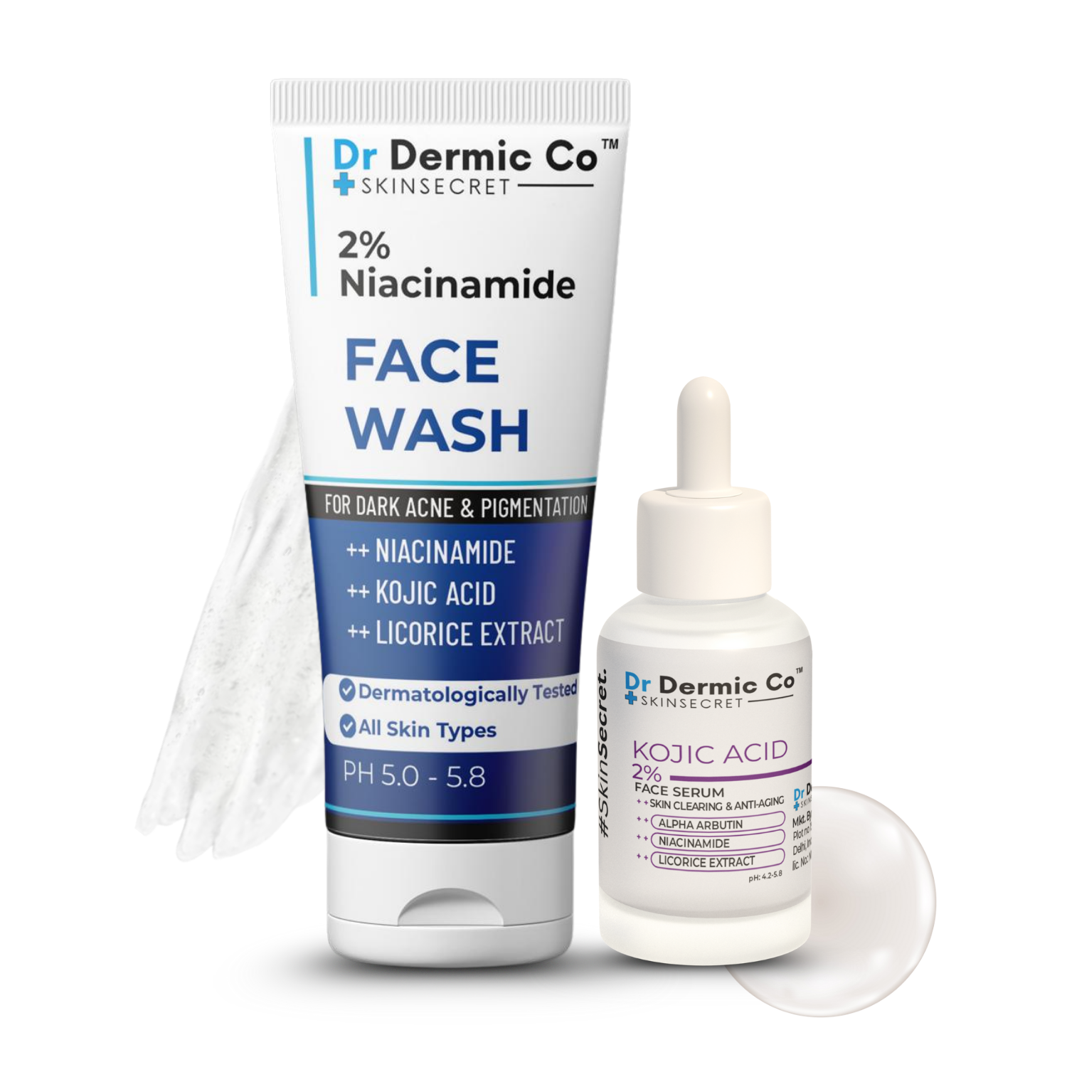 Dark spots and Pigmentation Combo (Niacinamide Facewash + Kojic Serum)