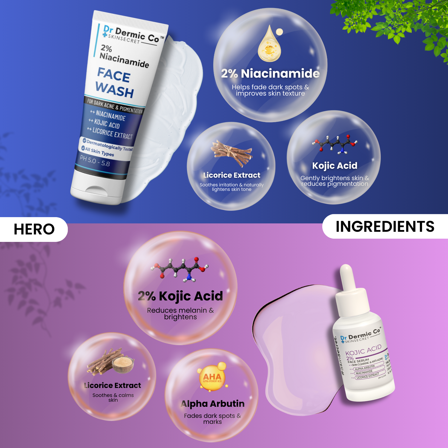 Dark spots and Pigmentation Combo (Niacinamide Facewash + Kojic Serum) - Image 3